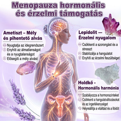 Tranquil Tide karkötő — Támogatja a hőhullámok, az éjszakai izzadás, a szorongás, az ízületi fájdalmak, a hormonális egyensúlyhiány, a súlygyarapodás és a menopauzával összefüggő hajhullás enyhítését.